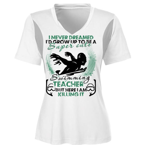 Cute Swimming Teacher T Shirt, I Love Swimming T Shirt, Awesome T-Shirts
