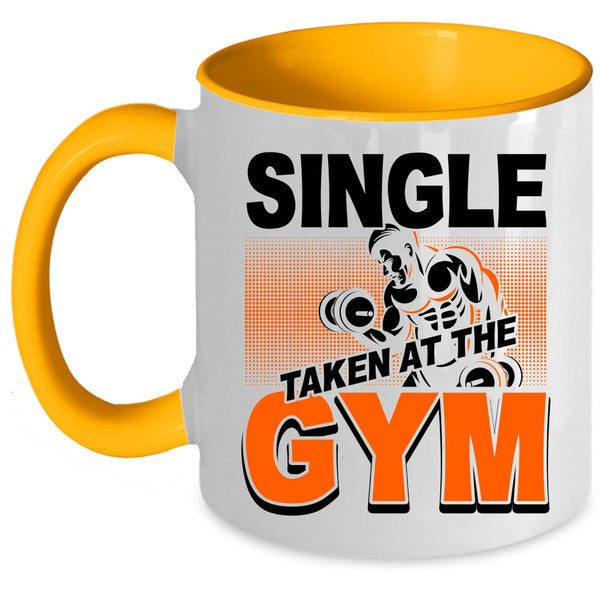 Funny Gymnast Coffee Mug, Single Taken At The Gym Accent Mug
