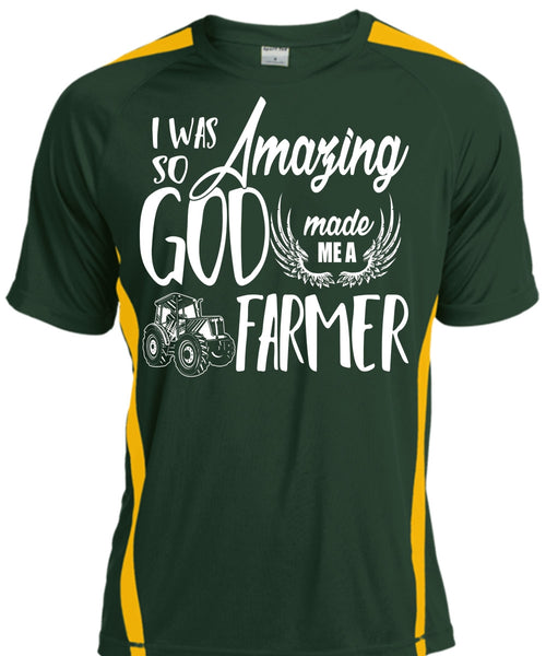 God Made Me A Farmer T Shirt, Being A Farmer T Shirt, Cool Shirt