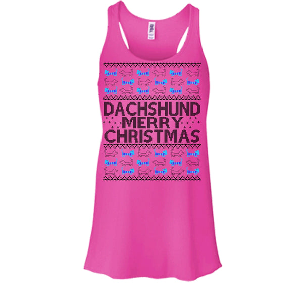Dachshund Merry Christmas T Shirt, Dachshund Lover Tank Top