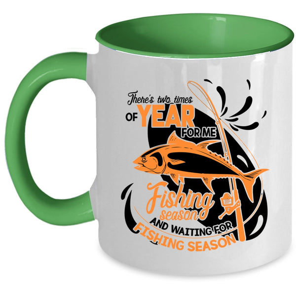 Waiting For Fishing Season Coffee Mug, Fishing Season Accent Mug