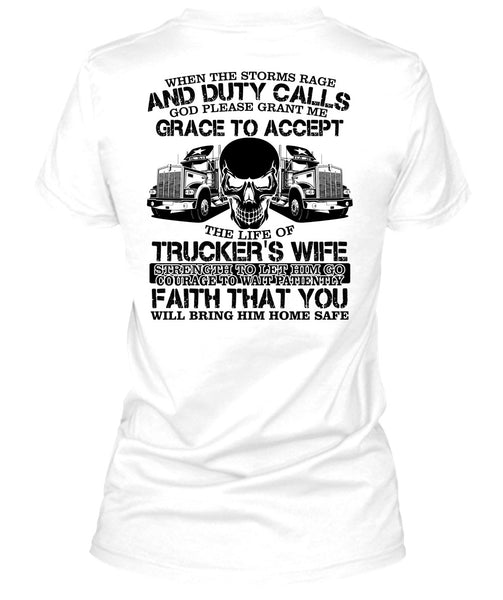 The Life Of Trucker's Wife T Shirt, I Love Trucking T Shirt
