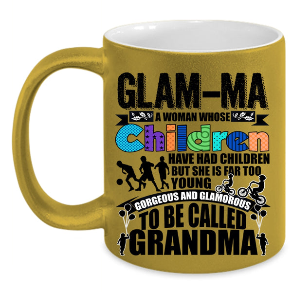 Cute Children Coffee Mug, To Be Called Grandma Accent Mug