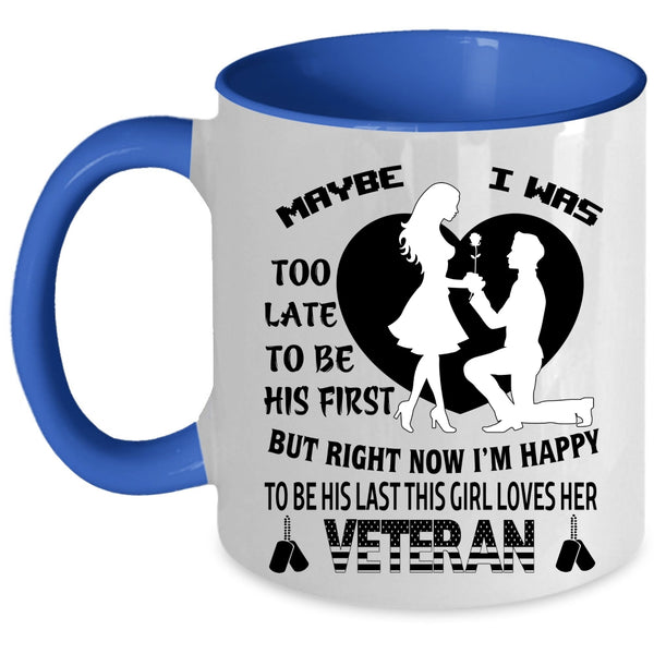 I Love Veteran Coffee Mug, This Girl Loves Her Veteran Accent Mug