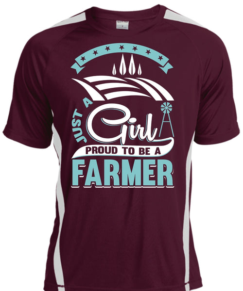 Just A Girl Proud To Be A Farmer T Shirt, Being A Farmer T Shirt, Cool Shirt