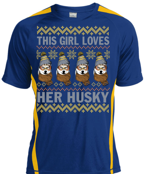 This Girl Loves Her Husky T Shirt, This Girl Loves Christmas T Shirt, Cool Shirt