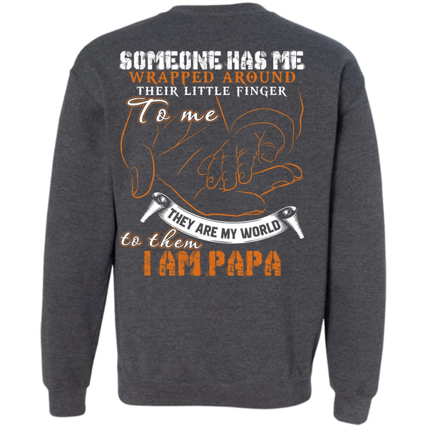 They Are My World T Shirt, I Love Papa Sweatshirt