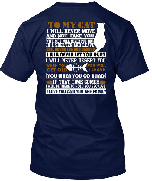 To My Cat T Shirt, I Love You T Shirt