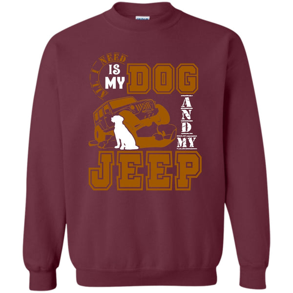 And My Jeep T Shirt, I Love My Jeep And Dog Sweatshirt