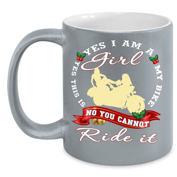 Yes I Am A Girl Coffee Mug, Yes This Is My Bike Coffee Cup