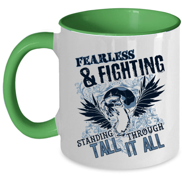 Cool Gift For Veteran Coffee Mug, Fearless And Fighting Accent Mug