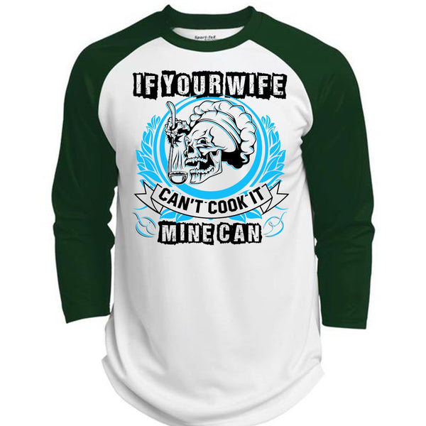 If You Wife Can't Cook It Mine Can T Shirt, I Love Wife T Shirt, Awesome T-Shirts  (Polyester Game Baseball Jersey)