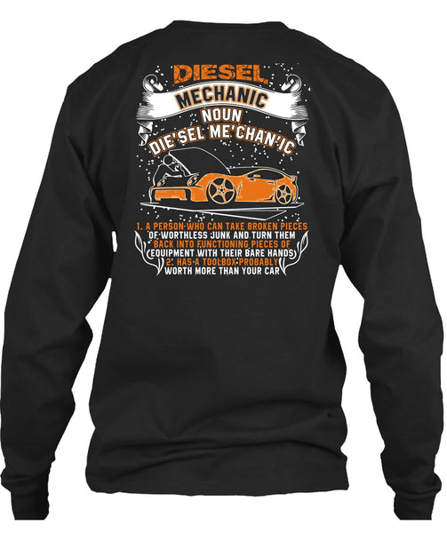 Diesel Mechanic T Shirt, Worth More Than Your Car T Shirt