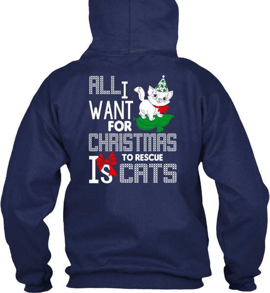 All I Want For Christmas To Rescue Is Cats T Shirt, Pet My Cat T Shirt