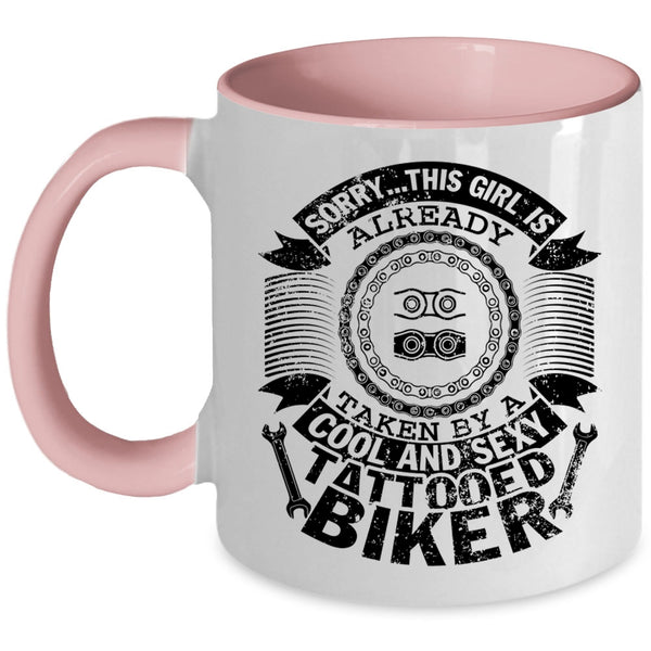Marry Coffee Mug, This Girl Already Taken By A Cool Tattooed Biker Accent Mug