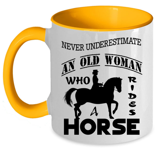 Awesome Grandmas Coffee Mug, An Old Woman Rides A Horse Accent Mug