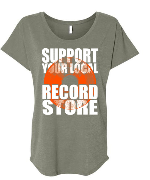 A black t-shirt with the shopify logo