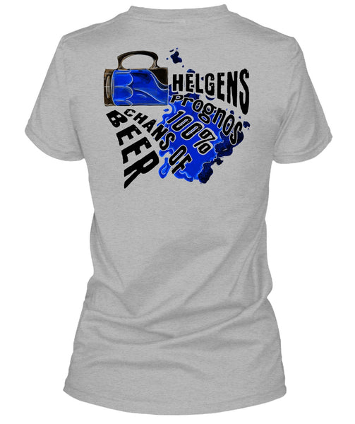 Helgens Prognos 100% Chans Of Beer T Shirt, I Love Beer T Shirt