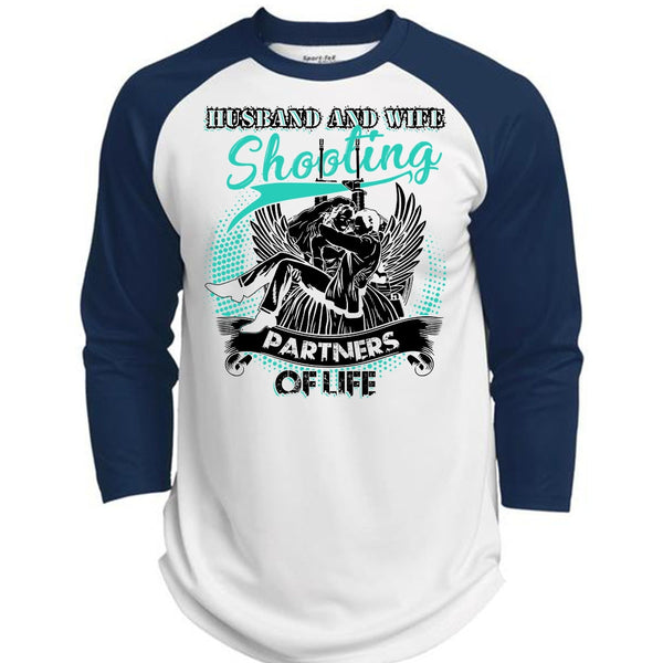 Husband And Wife Shooting Partners Of Life T Shirt, I Love Husband T Shirt, Awesome T-Shirts  (Polyester Game Baseball Jersey)