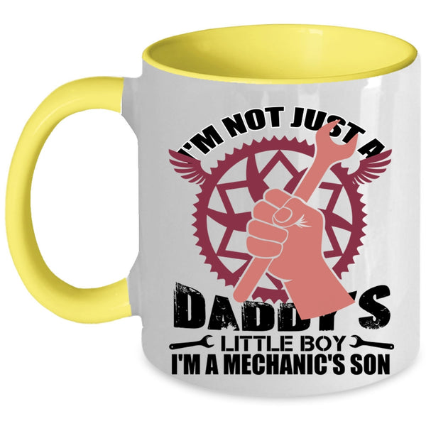 Dad And Son Coffee Mug, I'm A Mechanic's Son Accent Mug