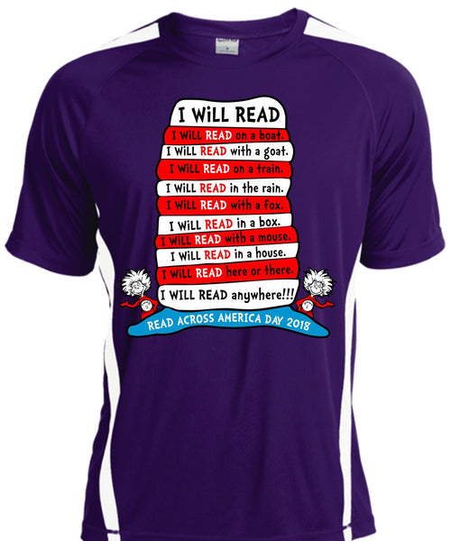 Dr. Seuss T Shirt, I Will Read On Boat T Shirt, The Cat in the Hat T Shirt, I Will Read Anywhere T Shirt, Cool Shirt