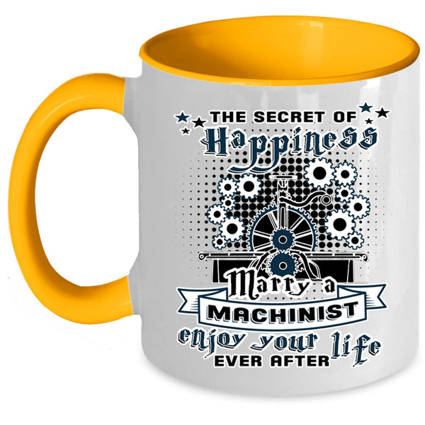 I Love Machinist Coffee Mug, Marry A Machinist Accent Mug