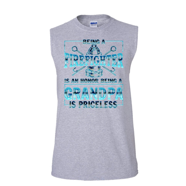 Being A Firefighter Is An Honor T Shirt, Coolest Firefighter T Shirt, Awesome t-shirts (Men's Cotton Sleeveless)