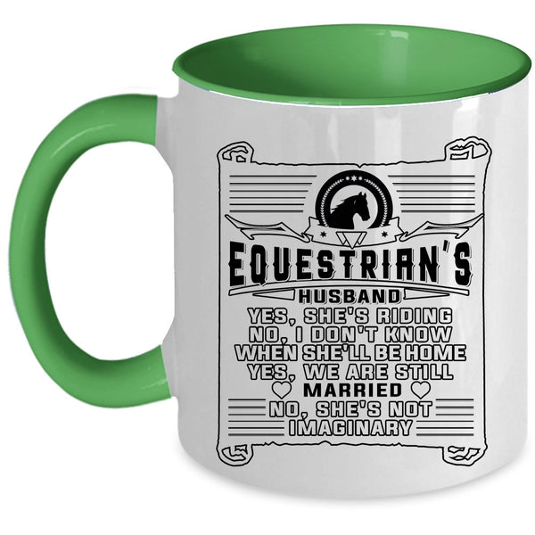 Funny Gift For Husband Coffee Mug, Equestrian's Husband Accent Mug