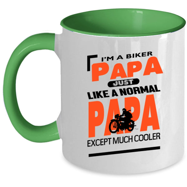 Cool Gift For Biker Papa Coffee Mug, I'm A Biker Papa Accent Mug