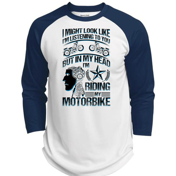 Riding My Motorbike T Shirt, Being A Biker T Shirt, Awesome T-Shirts  (Polyester Game Baseball Jersey)