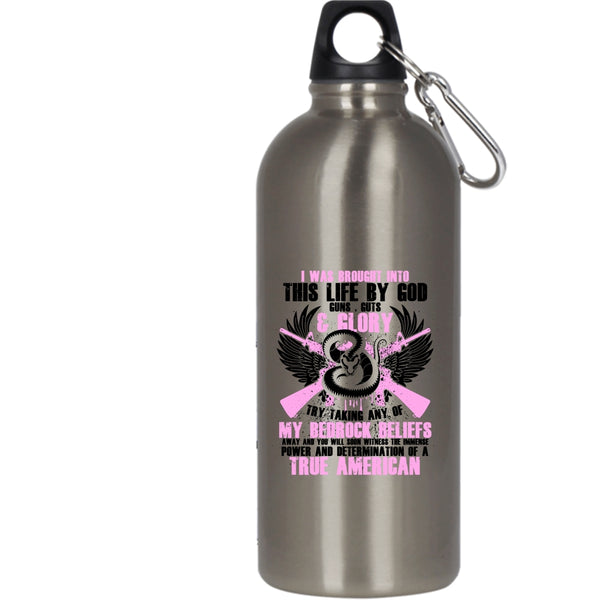 Power Of A True American 20 oz Stainless Steel Bottle,Cool Gift For my Friends Outdoor Sports Water Bottle