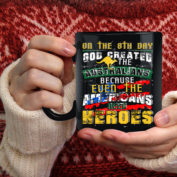 God Created The Australians Coffee Mug, Cool Australians Coffee Cup