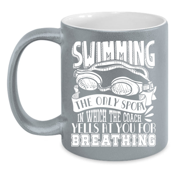 Swimming Coffee Mug, Funny Gift For Swimmer Coffee Cup