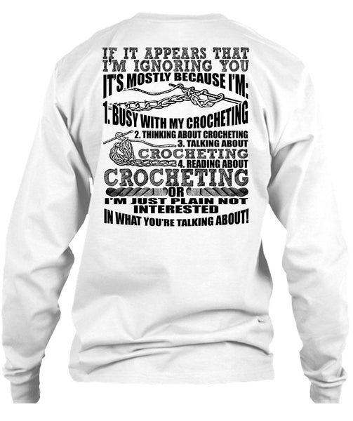 Reading About Crocheting T Shirt, I Love Crocheting T Shirt