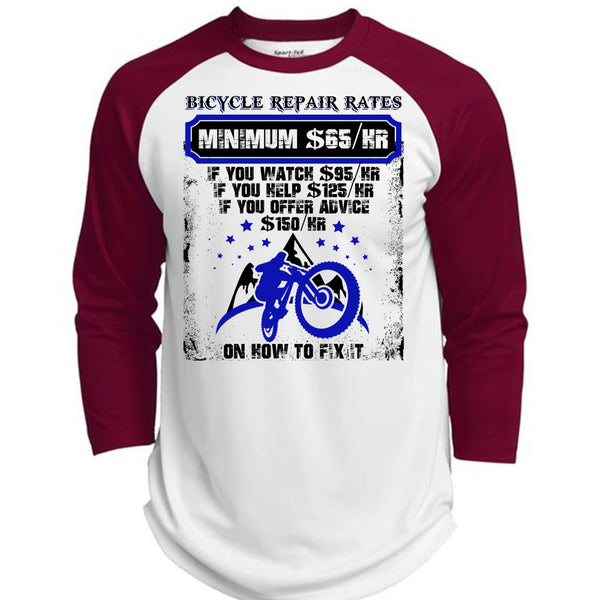 Bicycle Repair Rates T Shirt, I Love Mechanic T Shirt, Awesome T-Shirts  (Polyester Game Baseball Jersey)