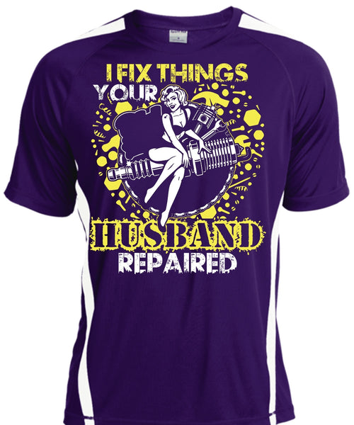 I Fix Things Husband Repaired T Shirt, Being A Mechanic T Shirt, Cool Shirt