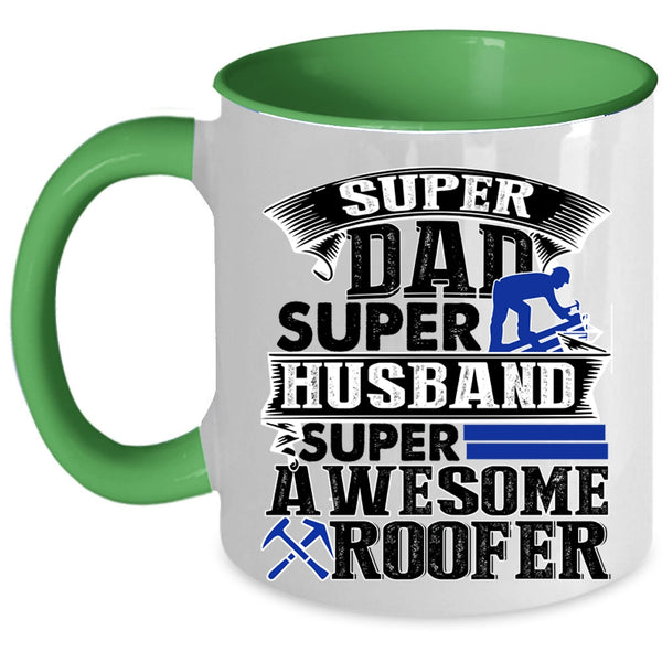 Awesome Roofer Coffee Mug, Dad Husband Accent Mug