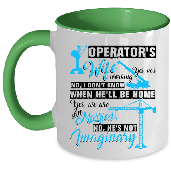 I Love My Operator Coffee Mug, Operator's Wife Accent Mug