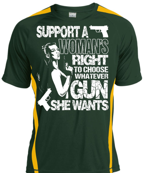 Choose Whatever Gun T Shirt, Support A Woman's Right T Shirt, Cool Shirt