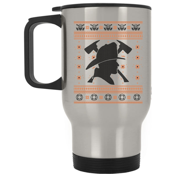 Christmas Gift For Fireman Travel Mug, Cool Firefighter Mug