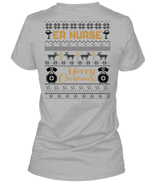 ER Nurse Merry Christmas T Shirt, I Love Nursing T Shirt