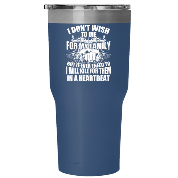 I Love My Family Tumbler 30 oz Stainless Steel, Awesome Gift For Gunner Travel Mug