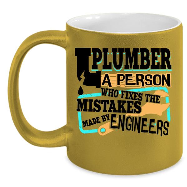 Made By Engineers Coffee Mug, Plumber Accent Mug