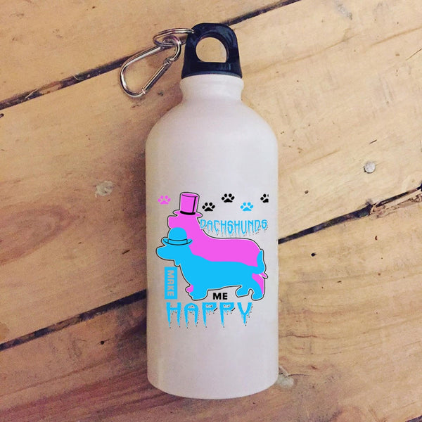 Dachshunds Make Me Happy 20 oz Stainless Steel Bottle,Gift For Dog Lover Outdoor Sports Water Bottle