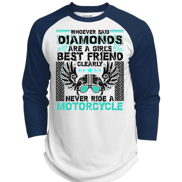 Never Ride A Motorcycle T Shirt, I Love Biker T Shirt, Awesome T-Shirts  (Polyester Game Baseball Jersey)