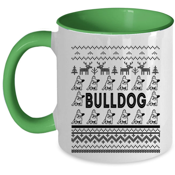 Christmas Gift For Bull Lovers Coffee Mug, Bulldog Accent Mug