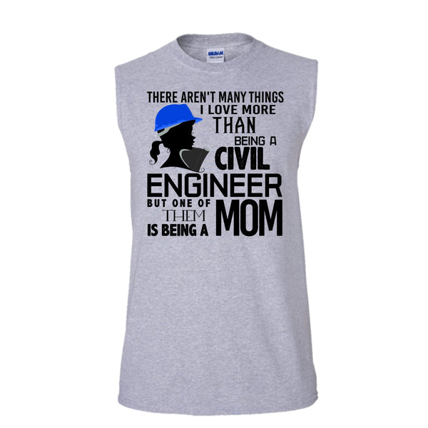 Being A Civil Engineer T Shirt, Coolest Engineer Mom T Shirt, Awesome t-shirts (Men's Cotton Sleeveless)