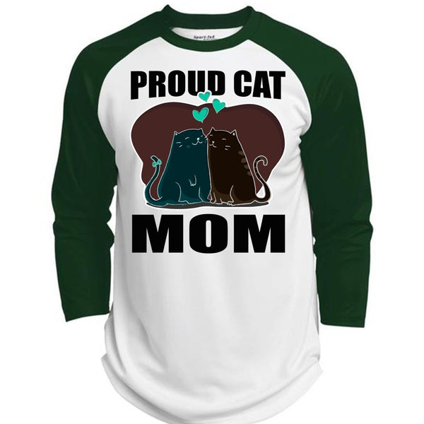 Proud Cat Mom T Shirt, I Love My Cat T Shirt, Awesome T-Shirts  (Polyester Game Baseball Jersey)