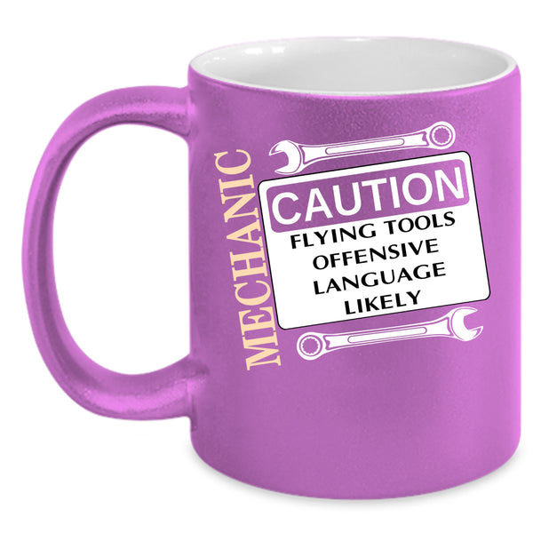 Mechanic Coffee Mug, Flying Tools Coffee Cup