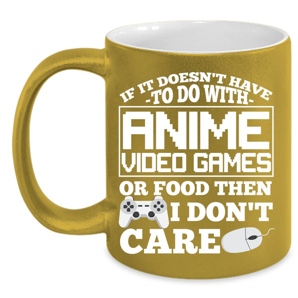 Anime Video Games Or Food Coffee Mug, Funny Coffee Cup